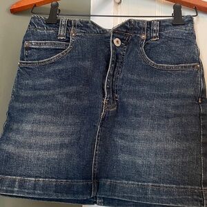 We The Free Dark Denim Mini Skirt